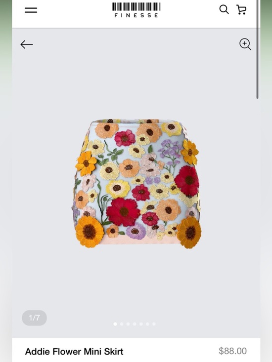 Finesse Dresses & Skirts - Finesse Addie Embroidered Flower Multicolor Appliqué Mini Skirt Whimsical Fairy